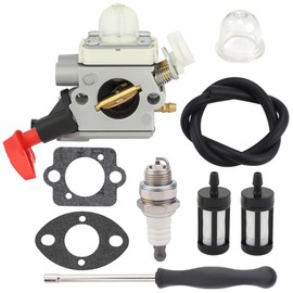 Fremnily C1M-S267A FS70 FS56RC Carburetor Carb with Fuel Filter Line Adjustment Tool Compatible with Stihl FS40 FS50 FS56 FS70 FC56 FC70 HT56 HT56C KM56 KM56RC Trimmer Weed Eater Parts