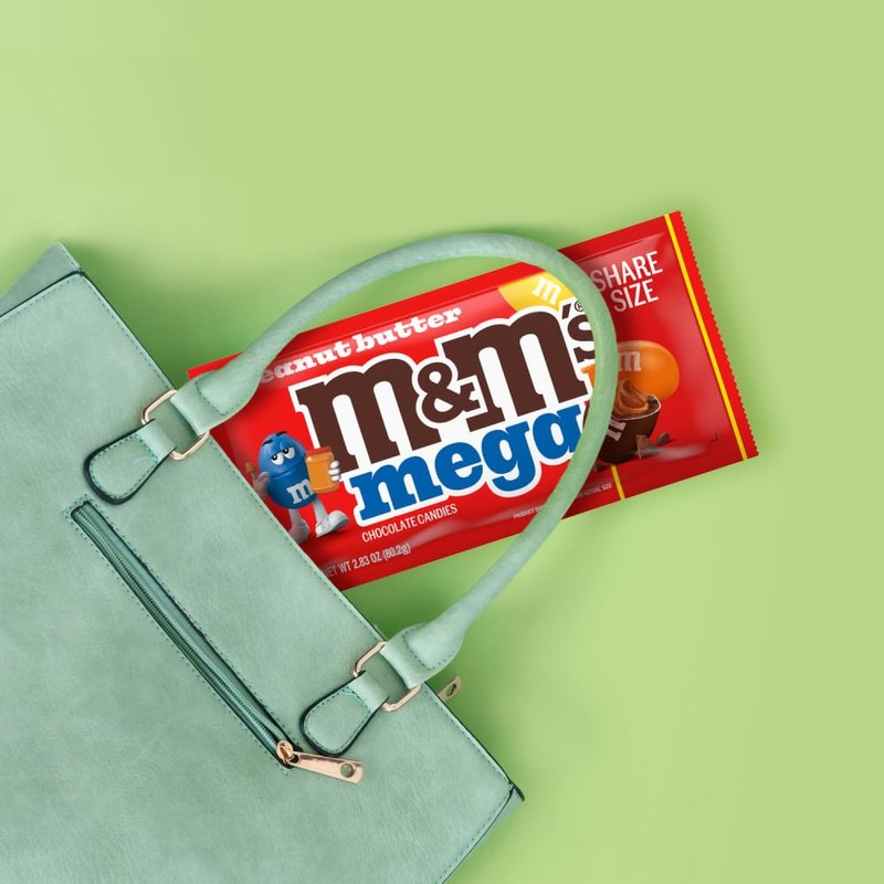 M&M'S Peanut Butter Chocolate Candy, Full Size 2.83 oz Bag,