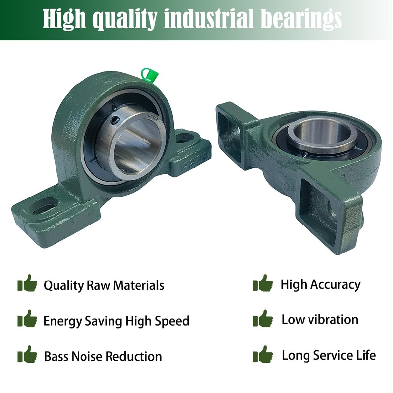 SACKORANGE 2 Pack UCP209-28 Pillow Block Bearing - 1-3/4" Mounted