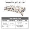 Worltoldb Dog paw Print Tablecloths Polyester Table Cloth for Kitchen