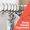 Campior Black Plastic Hangers 20 Pack Heavy-Duty, Space-Saving, Non-Slip, Durable