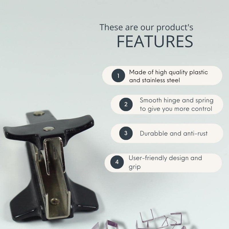 Staple remover tool, staple puller remover, jaw style, back to