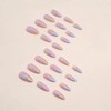 RikView Pink Press on Nails Medium Fake Nails with Flowers