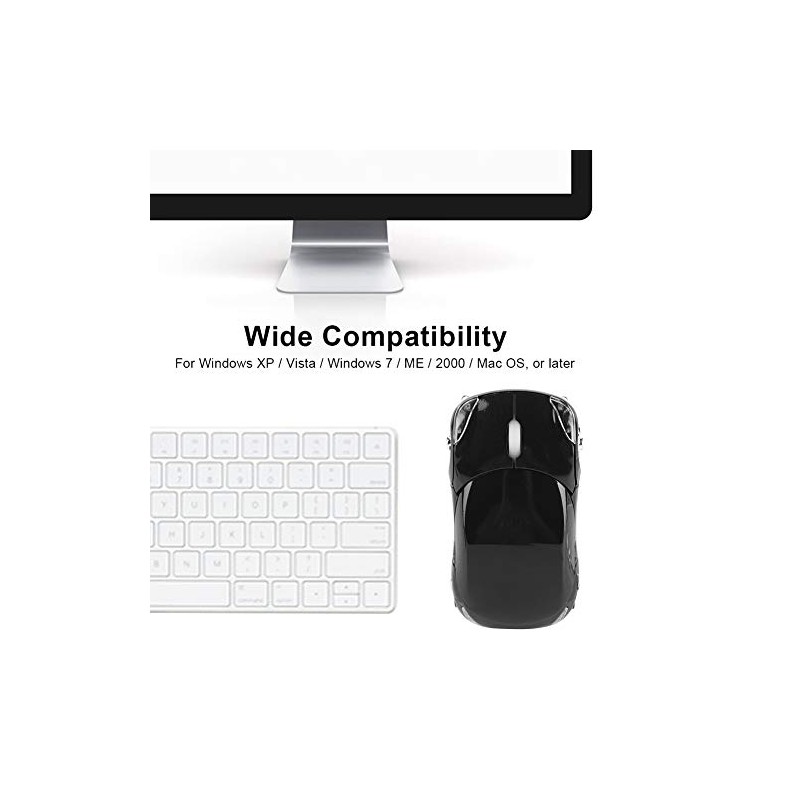 Wendry Wireless Mouse, Ultra-Thin 2.4GP Wireless Bluetooth Mouse óptico Mute