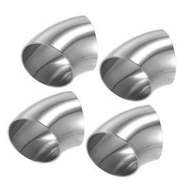 TUCKBOLD 45 Degree Mandrel Bend Elbow Tube OD 2.5" Inch 304 Stainless Steel Reusable | Exhaust Elbow Pipe Stair Handrail Tube 4 Pcs