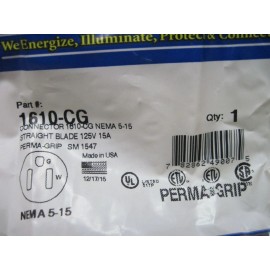 Ericson 1610-CG Cord Receptacle Connector 5-15R 2P 3W 15A 125V *LOT OF 2*