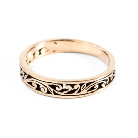 Windalf Lucia Women's Fairy Ring, 4 mm, Fairy Ornamentation, Friendship Ring, Bronze, Fabric jewellery bag