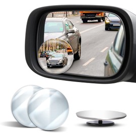 EcoNour Car Blind Spot Mirror for Car Side Mirror (2 Pack) - Convex Rear View Blind Spot Mirrors, 2" Round HD Car Side Mirror Blindspot, Wide Angle Adjustable Blindspot Mirror for Car SUVs & Trucks
