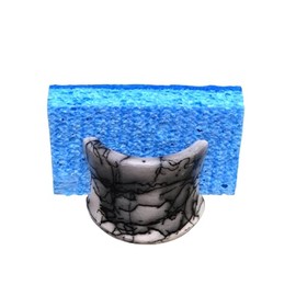 Sponge Holder/Sink Caddy, Horsehair Raku, Handmade Pottery Ceramic, Kitchen Decor