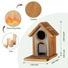 MIXXIDEA Wooden Squirrel Feeder, Large Capacity Squirrels Feeders for Outside,