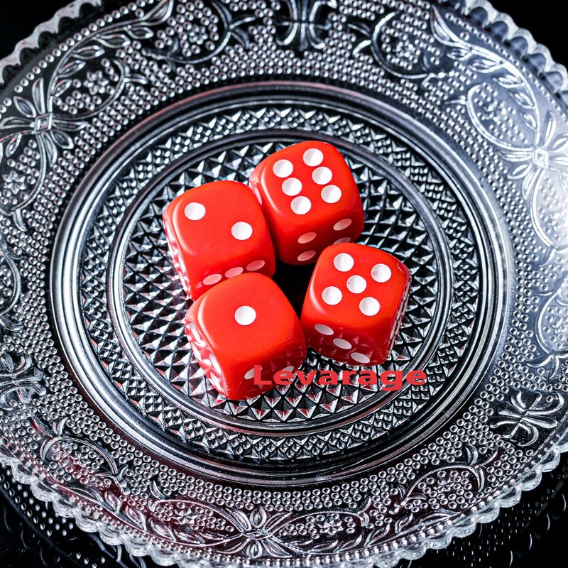 Levarage 0036 Red Dice, Large Size, Set of 4, Red,