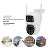 Security Camera Outdoor Dual Lens Surveillance Camera 2.4G Wifi Night