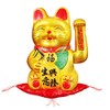 9" Waving Lucky Fortune Cat Maneki Neko Japanese Porcelain Lucky