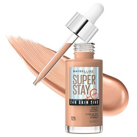 Maybelline New York Super Stay Up to 24HR Skin Tint, Radiant Light-to-Medium Coverage Foundation, Makeup Infused With Vitamin C, 129, 1 Count