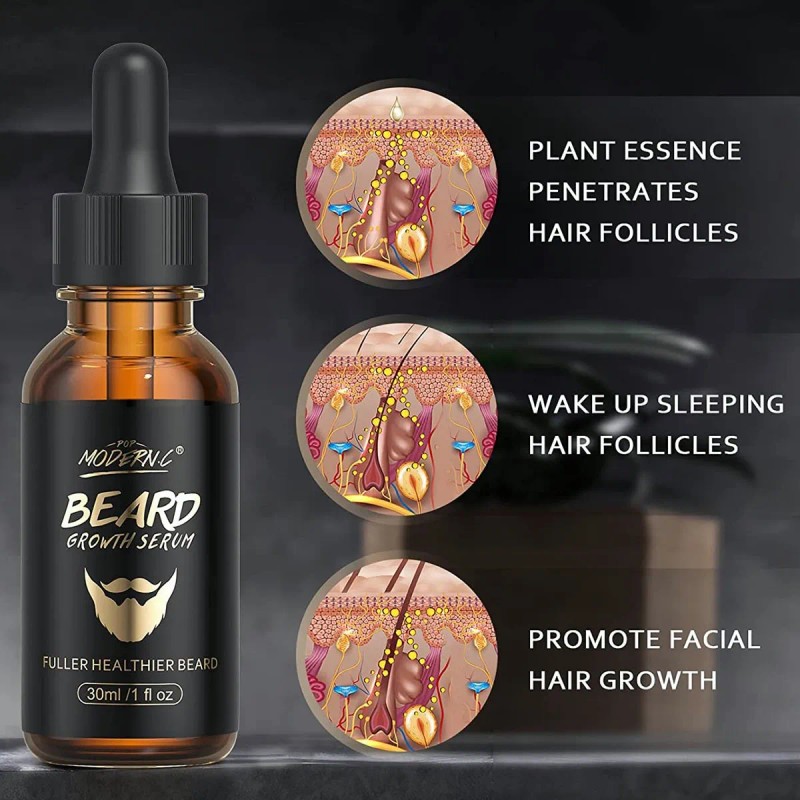 30ml Aceite Con Biotina Y Cafeína Para Crecimiento De Barba