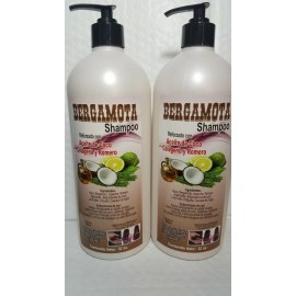 BM SHAMPOO 2 PACK BERGAMOTA SHAMPOO WITH COCONUT OIL, COLLAGEN & ROSEMARY 32 OZ NO PUMP