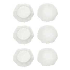 sourcing map 6pcs Car Polisher Bonnet Buffing Pad Lamb's Wool Polishing Buffing Pad Cover for 5"-6" Car Buffer Bonnets Polisher, White