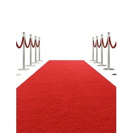 Red Carpet Runner for Party, 3' x 10' Extra Thick Non-Slip Bright Red Rugs Aisle Runner Rug for Proms Proposal Wedding and Events Decorations, Entryway Rugs Red Runner Rug for Hallway