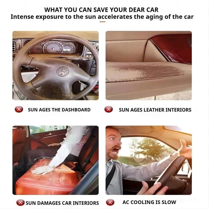 Sun Protection Car Windscreen 145 x 79 cm, Windscreen Comes