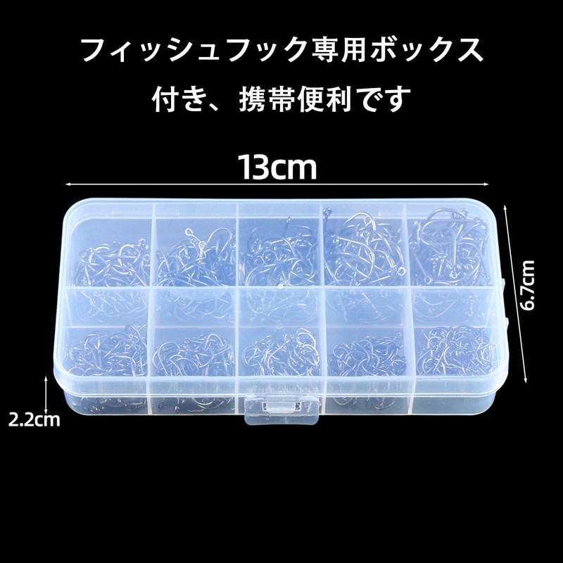 釣りフック 釣り針 500個セット 管付き 釣りフック 大環 太軸 釣針 生き餌釣り アシストフック