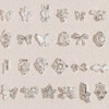 Butterfly Flat Silver Crystal Luxury Design Nail Art Parts / 나비 플랫 실버 크리스탈 럭셔리 명품 네일 아트 파츠