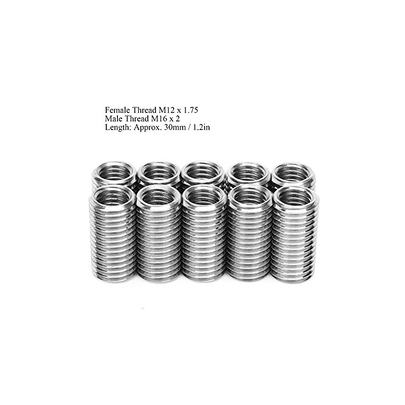 Thread Insert Repair Nut Thread Slots Female M12 and Male
