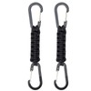 [ALLVD] 2 Carabiners Double Head Paracord Braided Paracord Lanyard Keychain