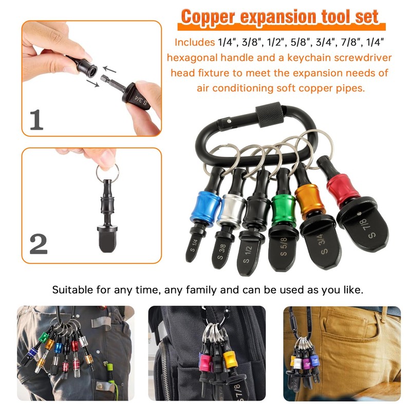 HUAREW Swage Tool HVAC Repairing Set with Bit Holder, swaging