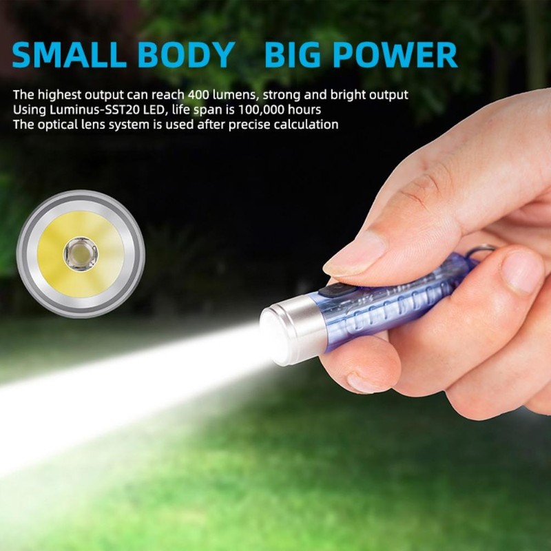 Keychain Flashlight Outdoor Portable Fast Charging Rechargeable Mini Pocket Flashlight