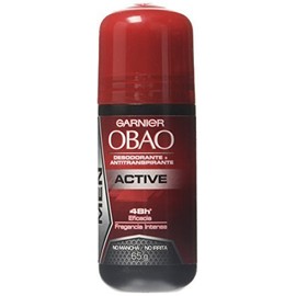 (Pack of 4) Garnier OBAO for Men, 48 Hour Roll on Deodorant & Antiperspirant, Active Scent, 65 g each by Garnier OBOA