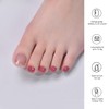 Semi Cured Gel Toenail Strips Glossy Gel Pedicure Stickers Long
