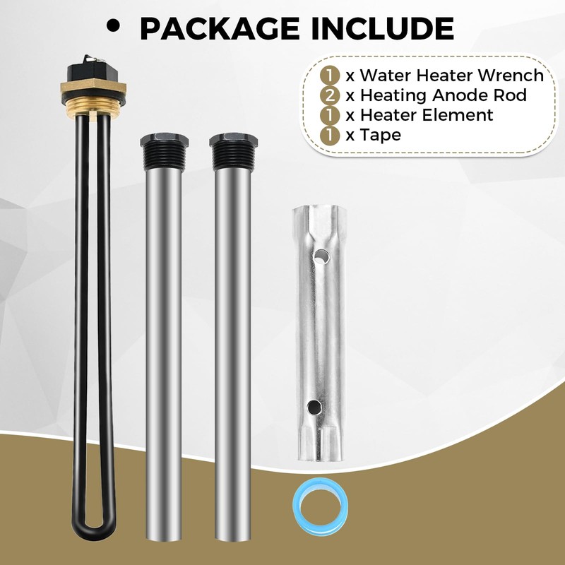 5 Pcs RV Water Heater Elements Include 2 Anode Rods