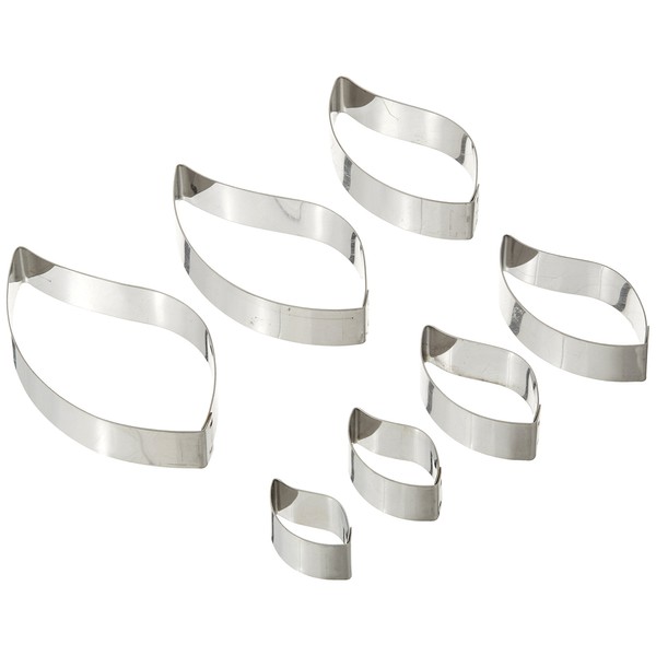 Oasis Supply Gum Paste Fondant 7-Piece Leaf Cutter Set, 1-1/4-Inch