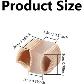 2 Pares Separadores de Dedos de Silicona Suave, Correctores de Juanetes y Dedos Superpuestos, Protector Antifricción para Mujeres y Hombres, Reutilizable y Lavable (S)