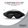 3D Contoured Eye Mask for Women and Men Total Darkness