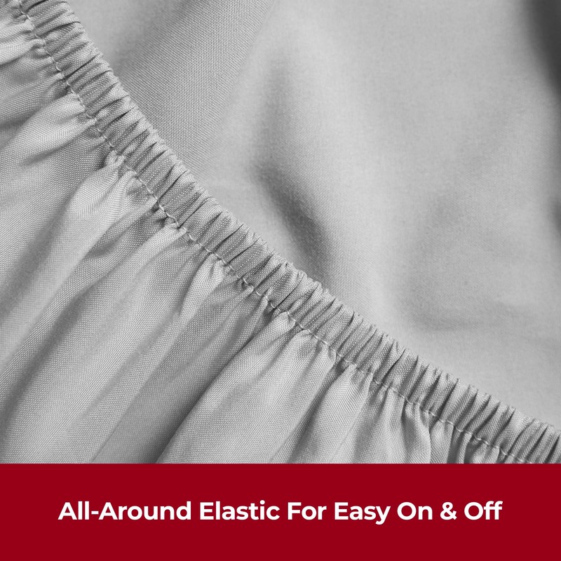 Mellanni King Size Fitted Sheets - All Around Elastic Bed