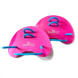 Swimz Club Swimming Finger Paddles - Pink / Blue / White - One size fits most sculling hand paddles