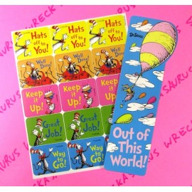 Eureka Dr. Seuss Out Of This World Encouraging Bookmark & Sticker Sheet Set
