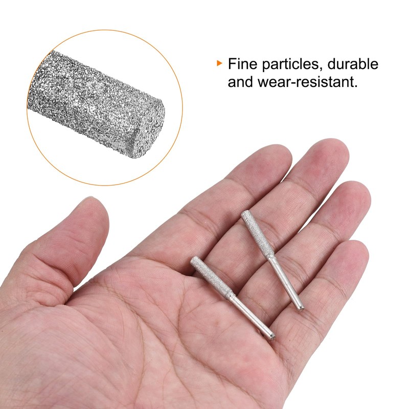 PATIKIL 4mm Diamond Chainsaw Grinder 12pcs Sharpening Stone Polishing File