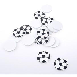 56012 Confetti - Football - Wooden Football - Table Decoration - World Cup - Football Decoration - 3 cm - Pack of 24