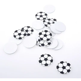 56012 Confetti - Football - Wooden Football - Table Decoration - World Cup - Football Decoration - 3 cm - Pack of 24