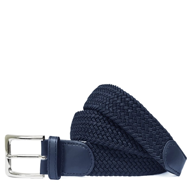 Glamexx24 Unisex Braided Belt, Elastic Fabric Stretch Belt for Men