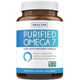 Omega 7 Supplement for Women and Men - High Potency & Purity Palmitoleic Acid Fatty Acid Fish Oil Supplement from Patented Provinal with Lowest Palmitic Acid - Sustainably Sourced (1 Month Supply)