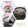 1Pc Black Metal Paper Clip Holder Mesh Paperclip Bowl Binder