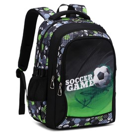 ADGBPE Boys Backpack School Bag Secondary Backpack Teen Student Durable Heavy Duty Large Kids Bookbags Waterproof, Green (3)