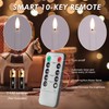 AFINETH Flameless Taper Candles with Two Rmote, 9.6" Dripless Battery