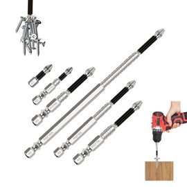 High-Magnetic Screwdriver Drill Bit Set, Anti-Slip Magnetic Electric Screwdriver Set, Electric Precision Screwdriver Set, 25 50 65 70 90 150mm (6pcs)