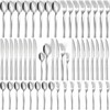 48-Piece Silverware Set,Stainless Steel Flatware Set with Steak Knives for