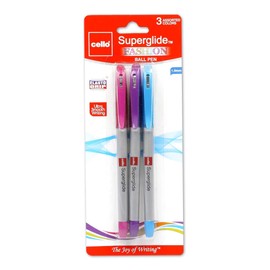 Cello Superglide Fashion Ball Pen 3 pk
