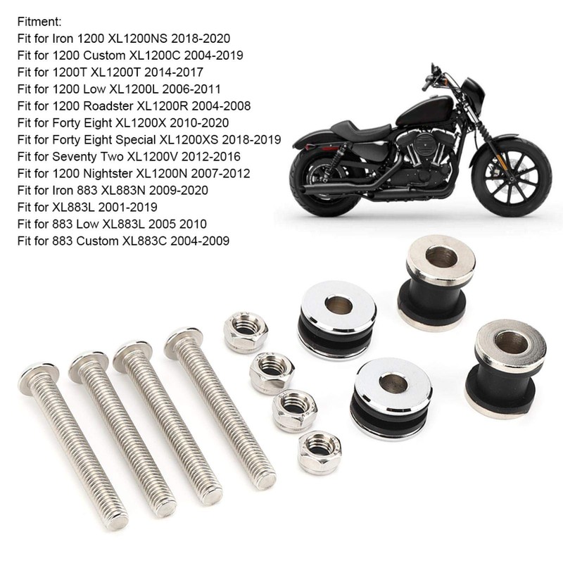 Sissy Bar Docking Kit, Motorcycle Docking Hardware Kit, Sissy Bar